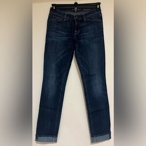 7 For All Mankind Indigo Straight Leg Roxanne Size 25 Jeans